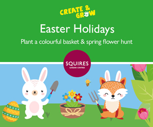 Advert: https://www.squiresgardencentres.co.uk/shop/customer-events/group/Create%20and%20Grow%20Easter%20Holidays%20-%202025/day/7/month/4/year/2025.html