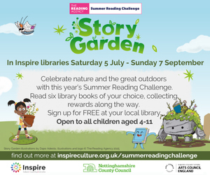 Advert: https://www.inspireculture.org.uk/reading-information/childrens-library/summer-reading-challenge/