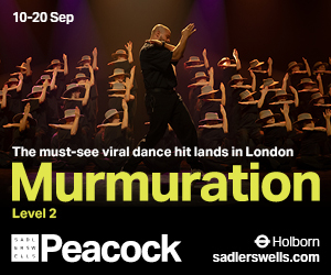 Advert: https://www.sadlerswells.com/whats-on/murmuration-level-2-sadeck-berrabah/