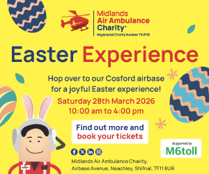 Advert: https://www.midlandsairambulance.com/events/easter-eggsperience-2026/