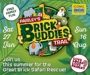 Advert: https://paisleyfirst.com/project/paisleys-brick-buddies-trail/
