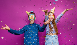 6 Pack Vinyl Santa Claus Heads & Hands - 3.5 Inch Christmas Craft DIY Figurine Set